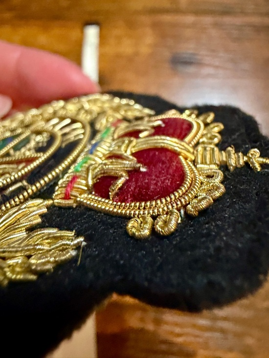 Polo by Ralph Lauren Black Embroidered Crest Patch with Gold Detailing main image 5